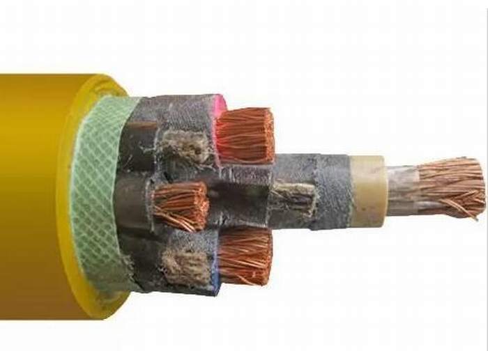 Copper Braiding Multicore Power Cable 3.6 / 6 Kv with Monitoring Flexible Cores