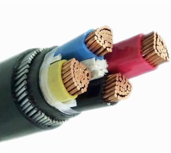 
                                 Los cuatro núcleos Core de bajo voltaje de cobre de aislamiento de PVC con alambre de acero galvanizado de Cable blindado                            