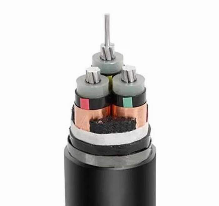 Ht Underground Armoured Electrical Cable Al / XLPE / Cts / PVC / Sta 15kv 3 X 300 Sqmm