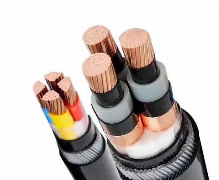 
                                 Faible / Moyenne tension du fil en acier câble d'alimentation blindé 1 - 5 coeurs câble souterrain                            
