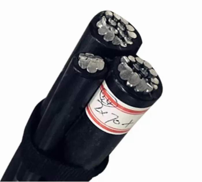 PE XLPE Insulated Aerial Bunched Cables Overhead ABC Cable Water Resisting