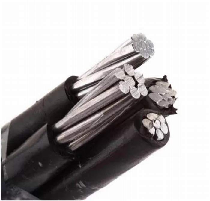 
                                 Quadruplex Aluminium-oder Aluminiumlegierung-zusammengerolltes Kabel 600/1000V PET Isolierung ABC-Luftkabel                            
