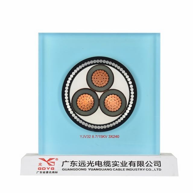 3 Core Copper Conductor Medium Voltage XLPE Insulated Armoured Power Cable