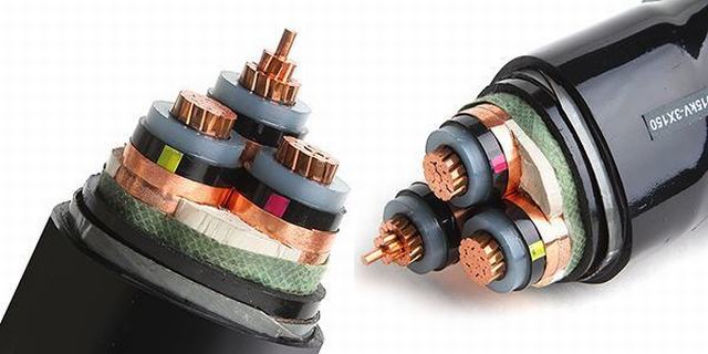  Cable de PVC cables blindados de acero cables conductores de cobre del cable de alimentación aislado XLPE