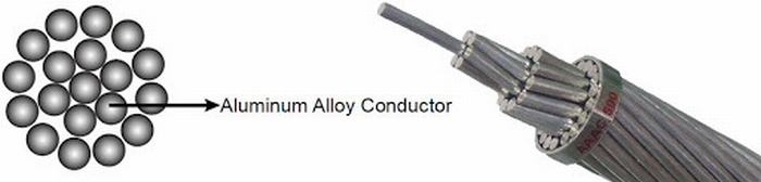 
                                 Tutto il conduttore nudo ambientale nudo AAAC della trasmissione e di distribuzione della lega di alluminio del conduttore della lega di alluminio                            