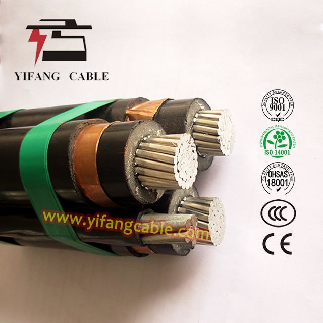  (12 / 20) 24kv Câble isolé de frais généraux de 3x95/16mm2