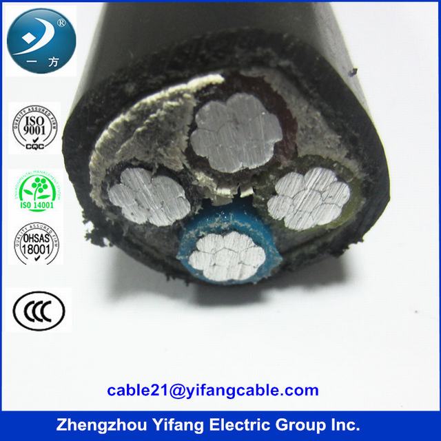  0.6/1kv 4X95mm2 Copper Conductor pvc Insulated Armored Power Cable voor Low Voltage BS 6346, CEI 60502-1