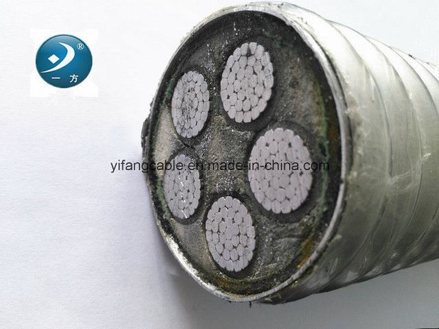  kabel van de Macht van de Kern van het Aluminium 0.6/1kv de XLPE Geïsoleerdee pvc In de schede gestoken Yjlv