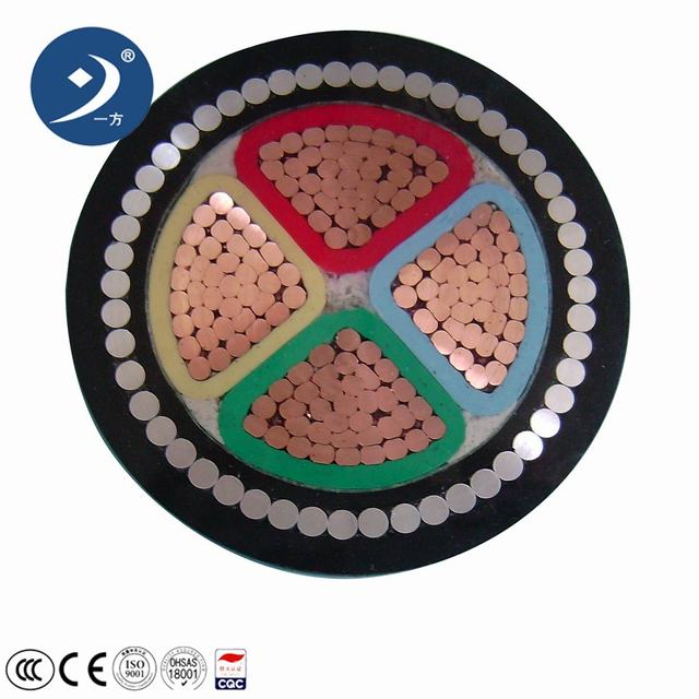3 Phase XLPE PVC Insulated Armoured Flexible Low Voltage 4 Core Electric Cable for Power