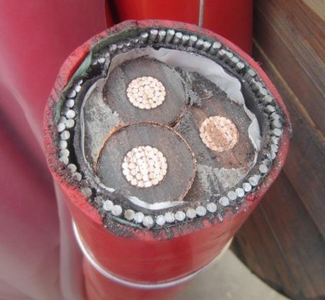  33kv tres núcleos blindados de Cable de cobre
