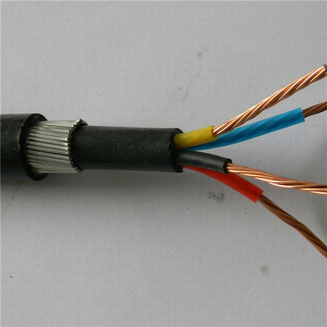  Cable de cobre de 4 núcleos, la armadura de alambre