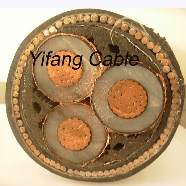 6.35/11kv Copper Conductor XLPE Insulation Swa Cable 3X185mm2