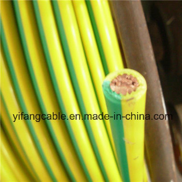  Wire elettrico 450/750 di V Flexible Cu/PVC con Green Strip (BS 6004)
