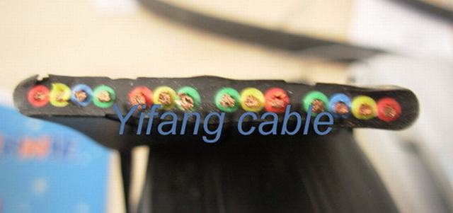 
                                 Câble en caoutchouc plat câble de l'élévateur de cuivre                            