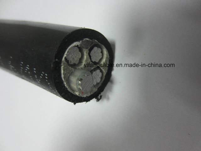Low Voltage Round Aluminum Conductor Power Cable 4cores