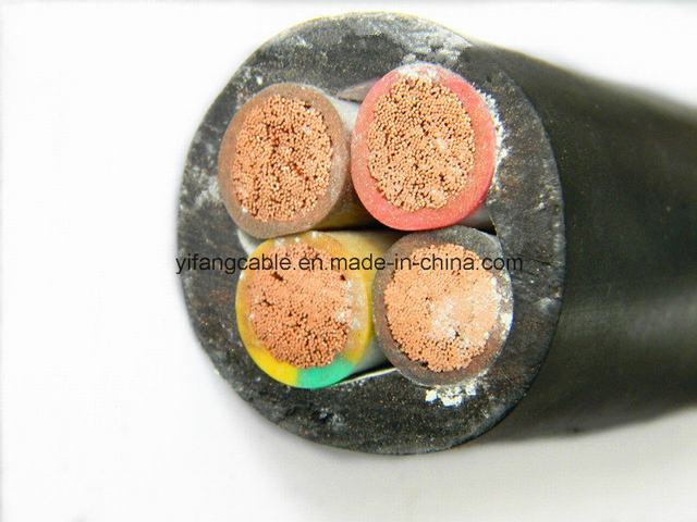  Cable aislado y recubiertos de goma para la minería 1kv 3x120mm