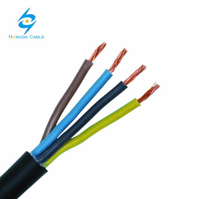  16mm cable de 4 núcleos de PVC de 8mm cable de alimentación