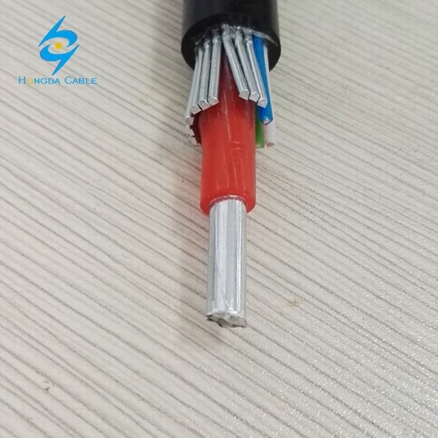  16mm2 varados Solidal XLPE PVC Aluminio Split Cable concéntrico