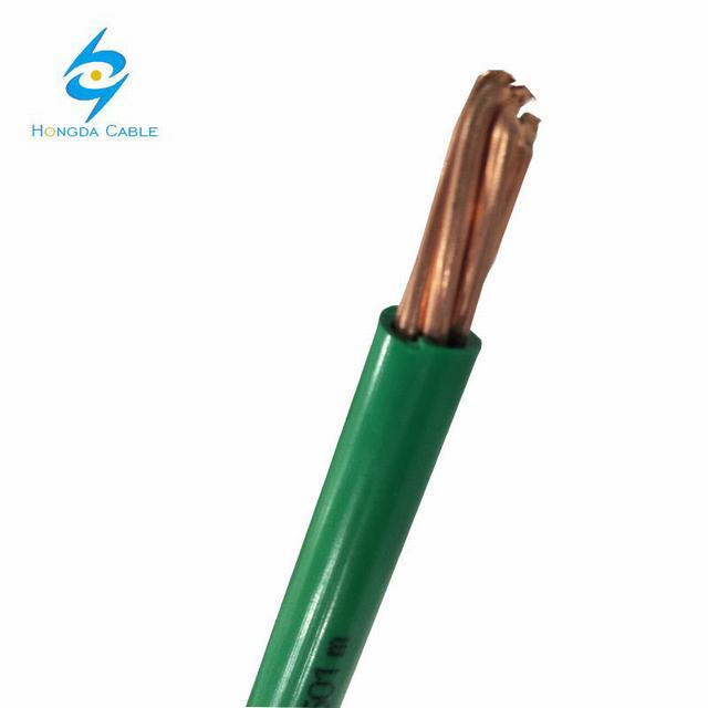  2/0 AWG Straned tierra de color verde el Cable de cobre