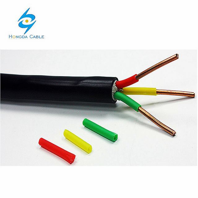  3 núcleos de 2,5 mm2 Cable de cobre aislados con PVC 3X2.5mm
