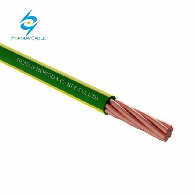 Verde y amarillo de 35mm aislado de Conductor de cobre trenzado El cable de masa