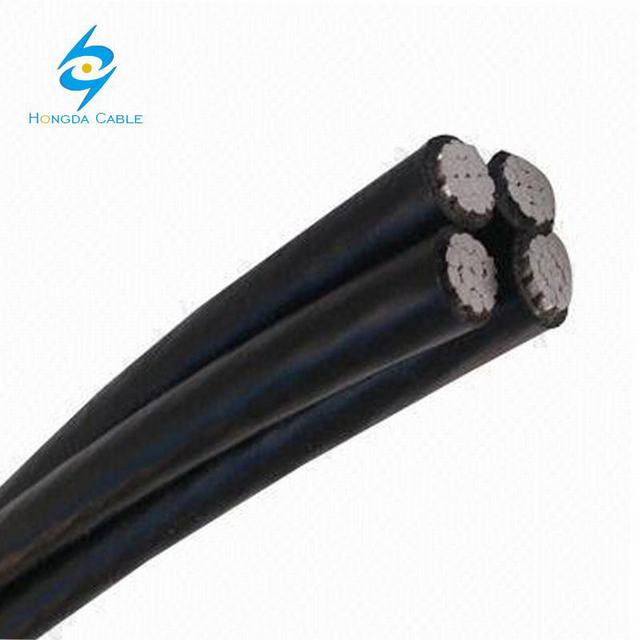  4*25 ABC Cable de aluminio toldo aislado de cable de servicio de cable