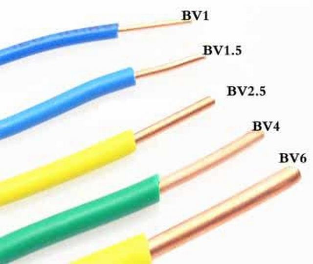  450 - 750 Cables Aislados con PVC, con sólidos (Clase 1) conductores de cobre (HO7V-U).