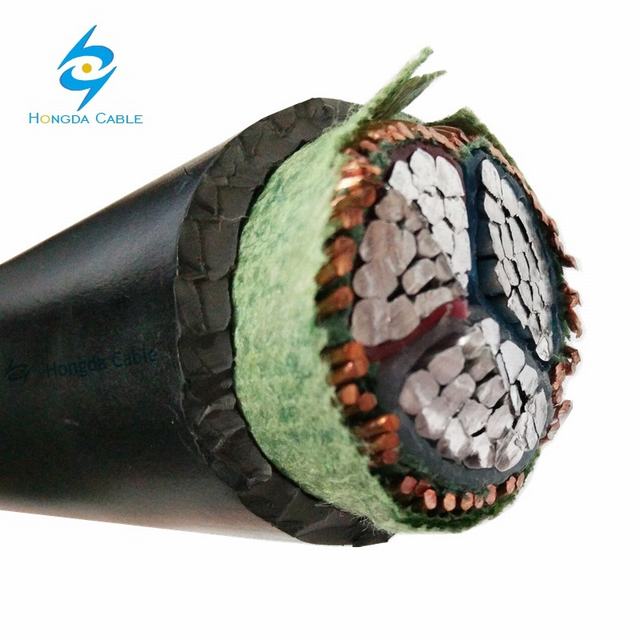 600/1000 V N2xcy Yxc7V Copper Wire Armored Cable Cu/XLPE/Cws/PVC
