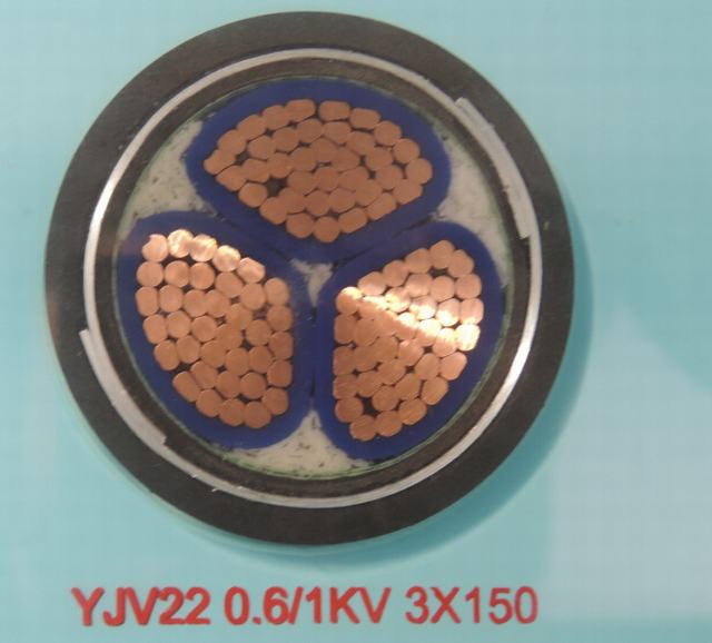  600/1000V XLPE isoliert, Kurbelgehäuse-Belüftung umhüllt, doppeltes Stahlband-gepanzertes 3 Kern-Energien-Kabel