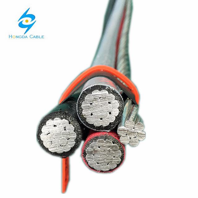 600 Volts ABC Insulated Wire Self Supporting Aerial Bundle Cable