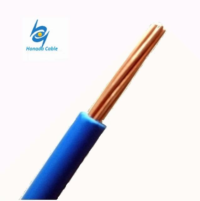  600V 6 4 2 AWG Conductor de cobre aislados con PVC Thw Tw cable eléctrico