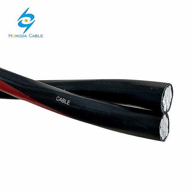  Cable 600V 2x16mm2 Cables XLPE de aluminio de 2 Núcleos de cable SIP