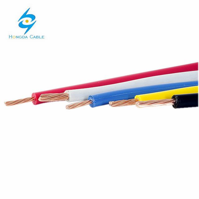 
                                 Cable de Alambre AWG 12 10 8 6 4 Le fil électrique isolant en PVC                            