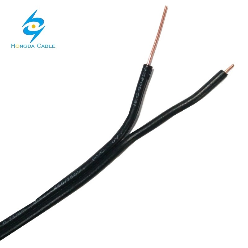 Cooper Drop Wire 0.75mm 0.8mm Twin Flat Cooper HDPE Insulation Telephone Speaker Cable