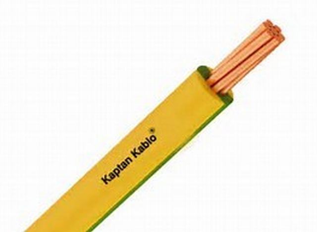  Conductor de cobre PVC Insualted Singel Core 25 Sq mm cable de masa Ecc Greeen amarillo