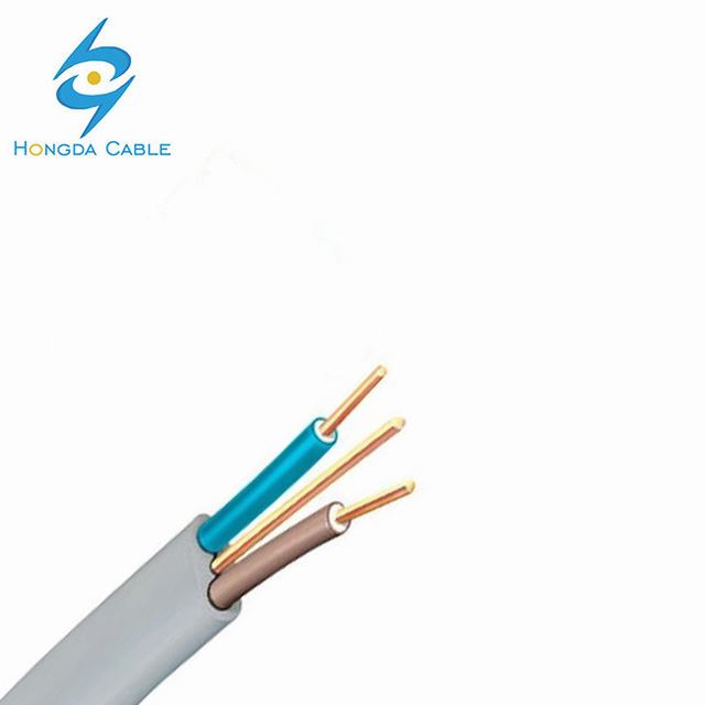 
                                 Les câbles de la Chine Fabricant Electro 1.5mm BVVB Twin et câble de masse Gaine en PVC à plat sur le fil électrique                            