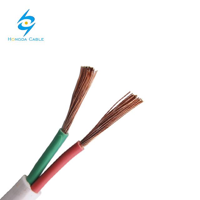  Cable de cobre flexible de aislamiento de PVC Revestimiento de PVC para cable plano Cable TPS
