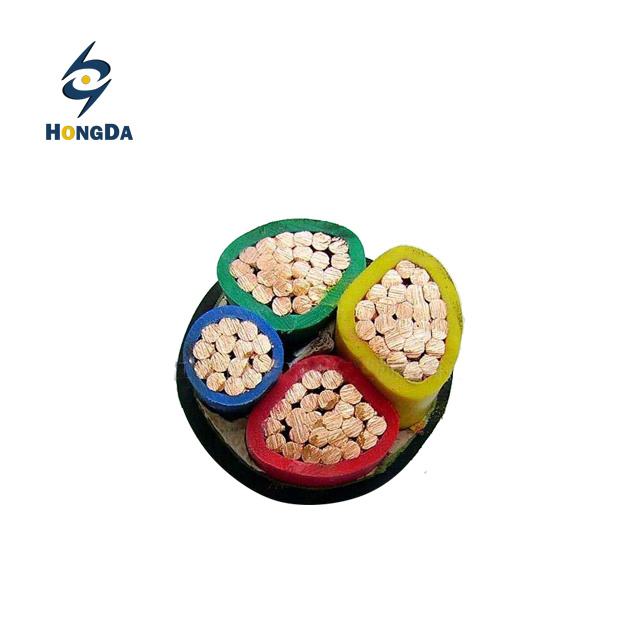 Four-Core, Cu Onductor, PVC Insulated, Unarmored, PVC Sheathed Power Cable, 0.6/1kv to IEC 60502-1
