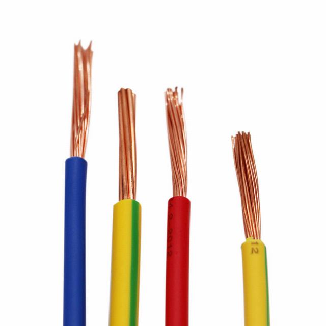 
                                 IEC 60227 isolamento de PVC de condutores de cobre do fio eléctrico BV 6mm2                            