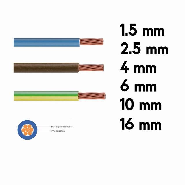 
                                 Le câblage en cuivre de basse tension 6491X isolés en PVC Câble simple coeur                            