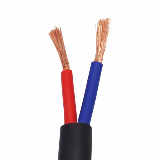 
                                 Rvv 2x1,5mm2 AWG câbles de cuivre à revêtement en PVC de cuivre sur le fil électrique                            