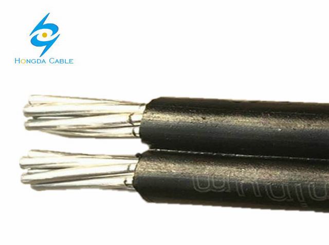  De tweeling Kabel van het Aluminium 10mm2 16mm2 25mm2 van de Kabel AAC/PVC pvc Behandelde