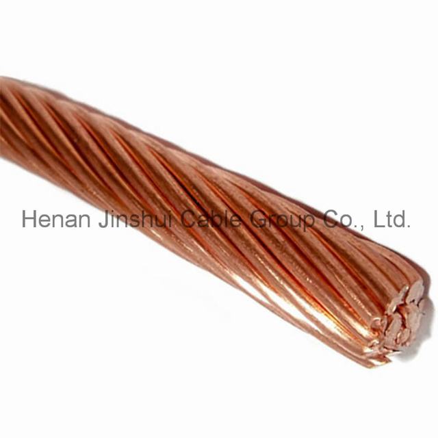 High Voltage Overhead Bare Copper Cable Hard Drawn