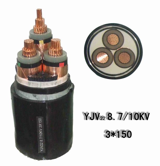  Mittlere Spannung 11kv 3X185 mm2 kupfernes /XLPE/Swa/PVC/PE