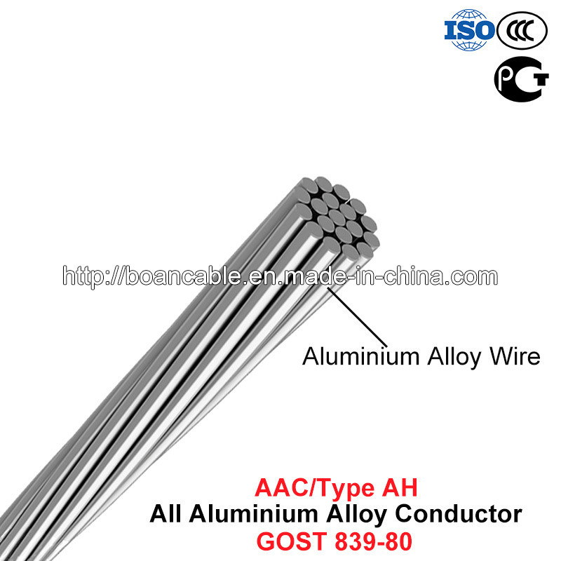  Type d'AAAC Conductor, ah, tous les conducteurs en alliage aluminium (GOST 839-80)