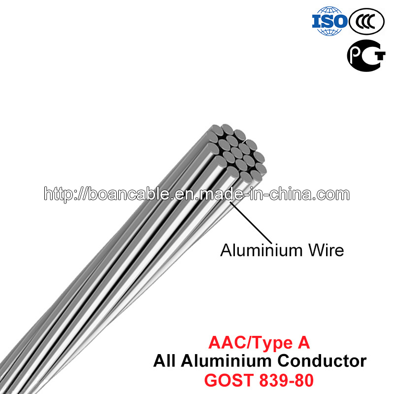  Il conduttore di AAC, il tipo collegare di ASP, ha unto tutto il conduttore di alluminio (GOST 839-80)