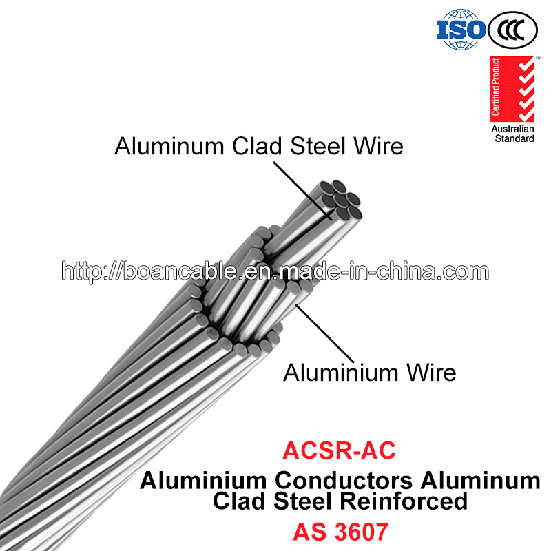  ACSR/AC, Aluminiumleiter-plattierter Aluminiumstahl verstärkt (ALS 3607)
