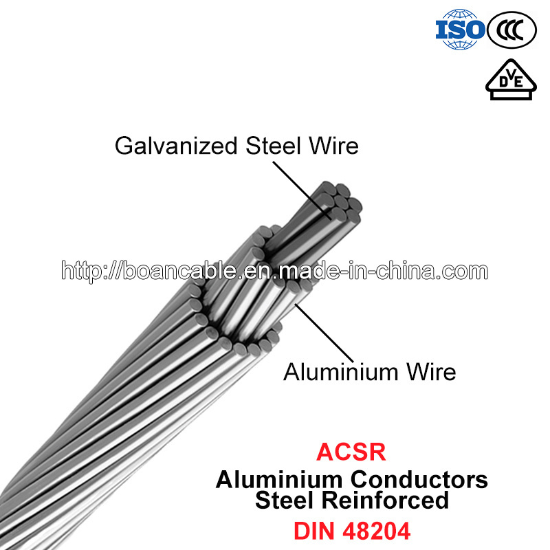  ACSR, les conducteurs en aluminium renforcé en acier (DIN 48204)