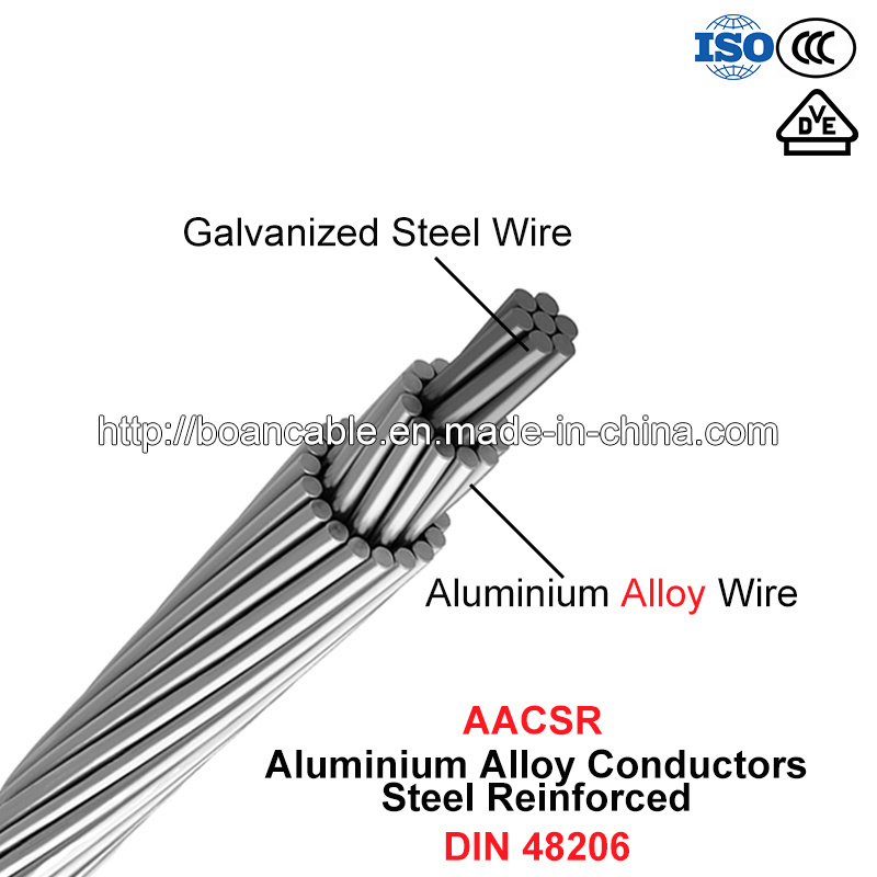  Aacsr, проводники из алюминиевого сплава стали усиленной (DIN 48206)