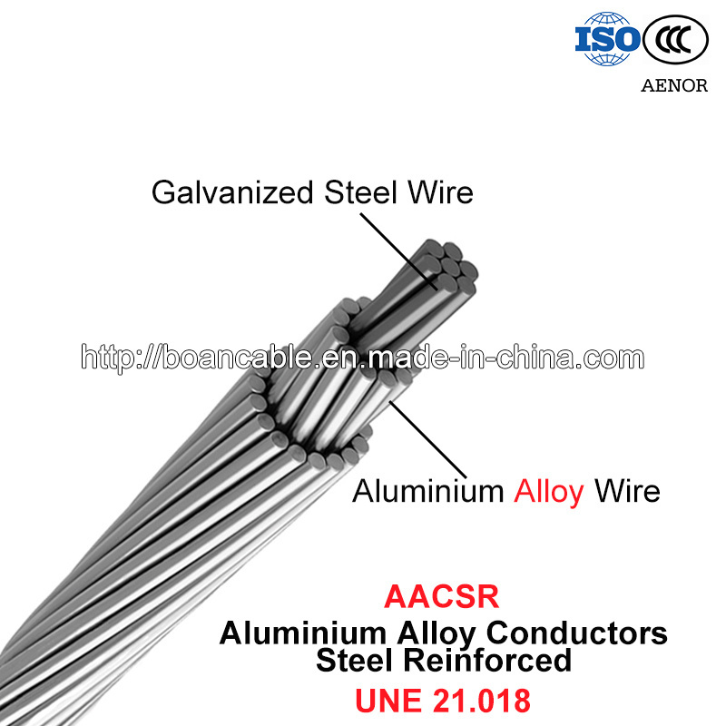  Aacsr, Aluminiumlegierung-Leiter-Stahl verstärkt (UNE 21.018)